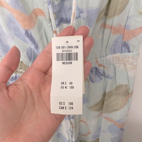 NWT Abercrombie & Fitch Easy Waist Midaxi Dress - Picture 9 of 9